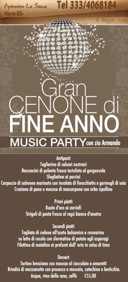 Agriturismo la Sacca Nave Cenone di Capodanno
